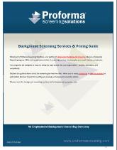 Pre Employment Screening Services Pricing